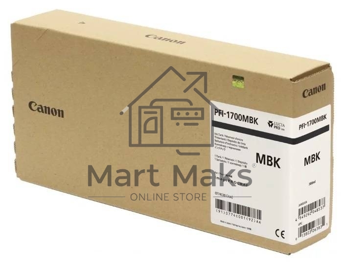 Картридж струйный Canon PFI-1700MBK матовый черный (700 мл) для Canon imagePROGRAF PRO-2000, PRO-4000, PRO-4000S, PRO-6000S