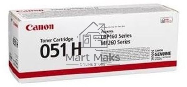 Картридж лазерный Canon 051H BK черный (4100 стр.) для Canon LBP162dw