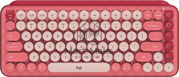 Клавиатура беспроводная Logitech POP KEYS, Heartbreaker Rose (M/N: YR0080/CU0021)
