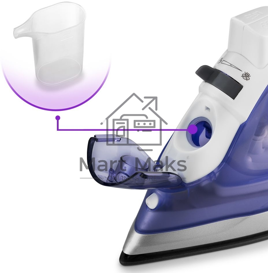 Утюг Kitfort KT-2603 1300Вт белый/фиолетовый