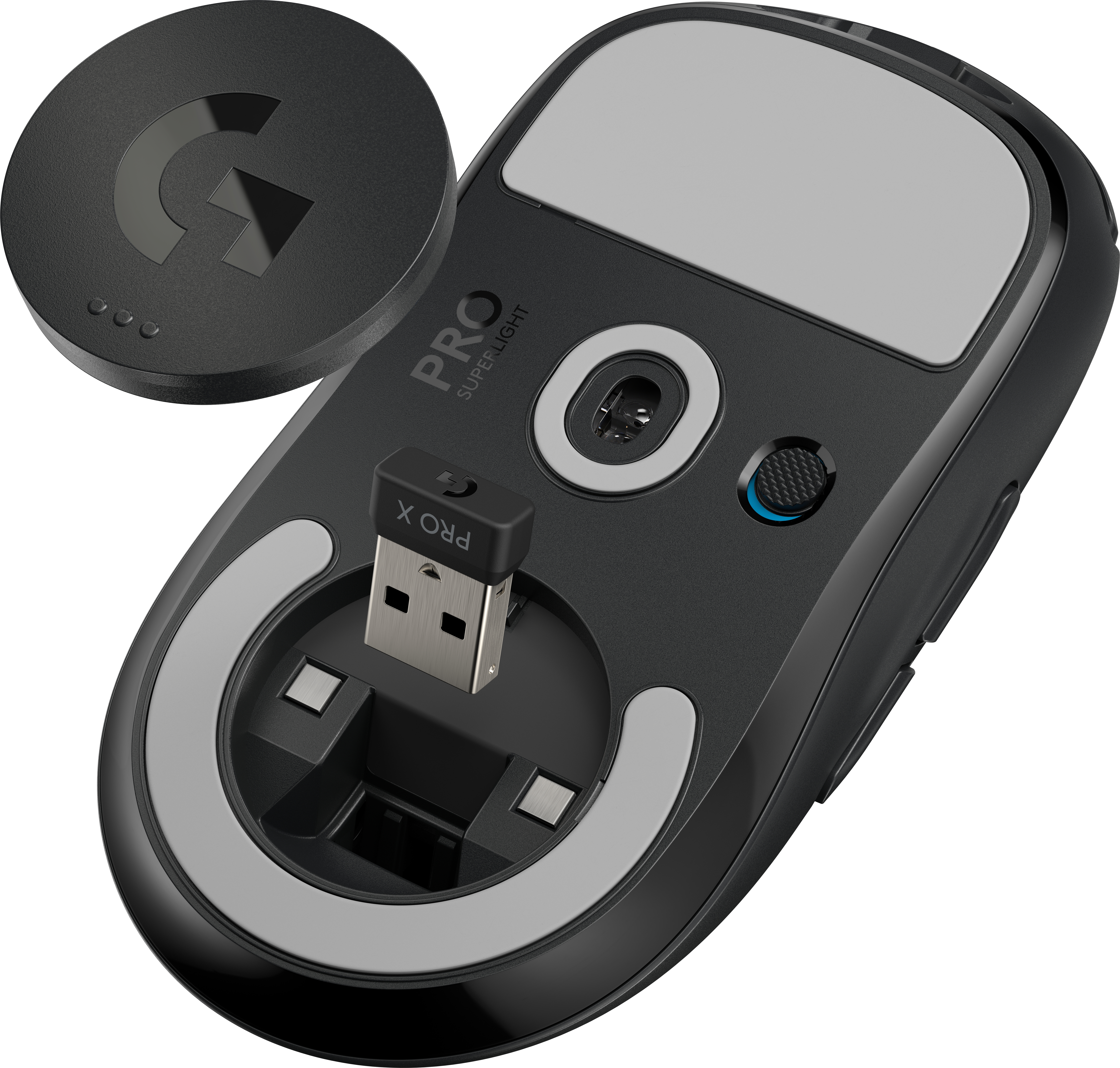 Мышь беспроводная Logitech G PRO X SUPERLIGHT черный, 25600 dpi, радиоканал, USB, кнопки - 5