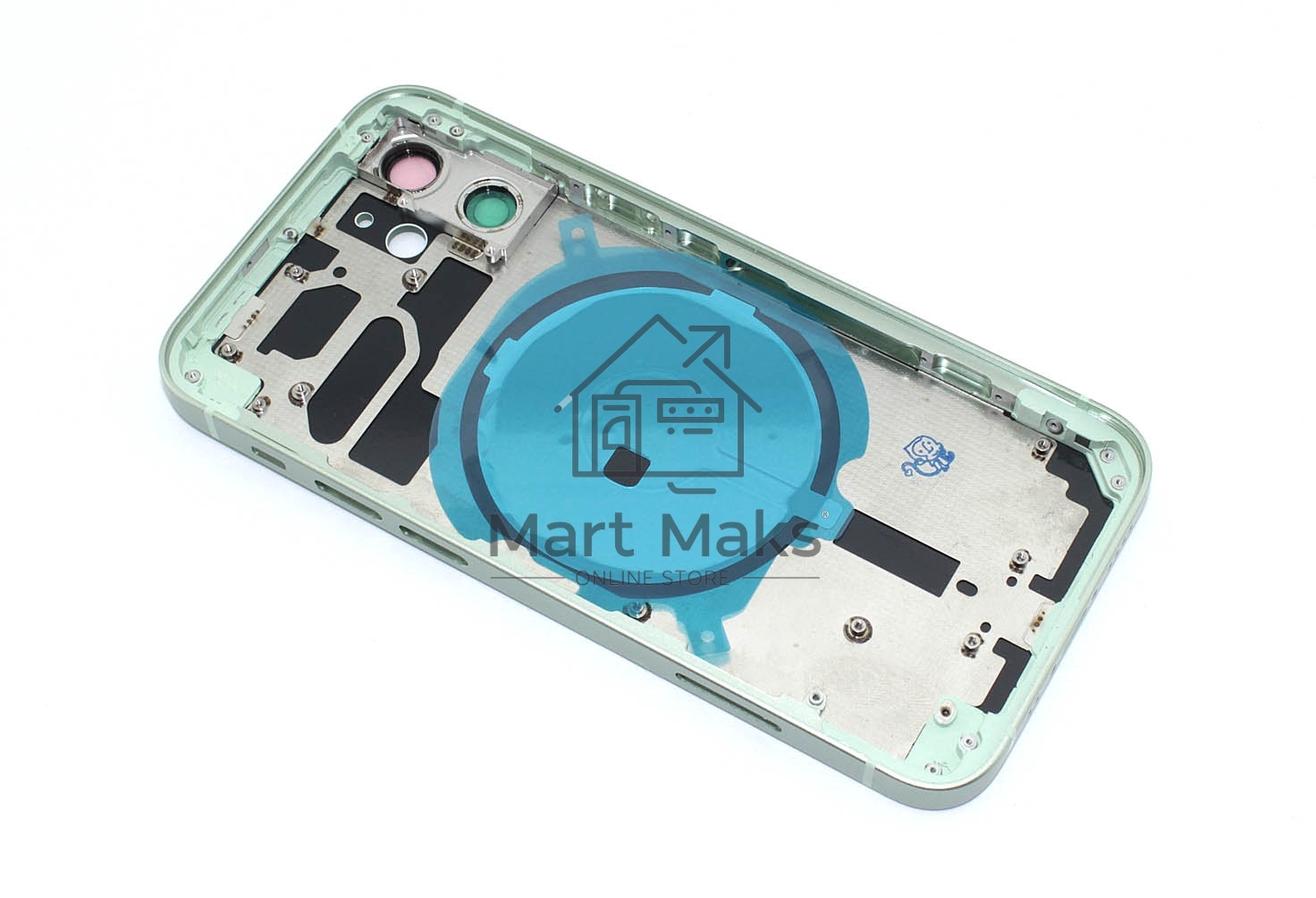 Задняя крышка (корпус) в сборе с рамкой для Apple iPhone 12 Mini зеленая