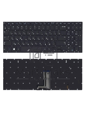 Клавиатура для ноутбука Samsung NP670Z5E-X01, черная с подсветкой