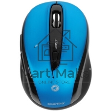 Мышь беспроводная беззвучная Smartbuy 612AG синяя, Blue LED SBM-612AG-BK