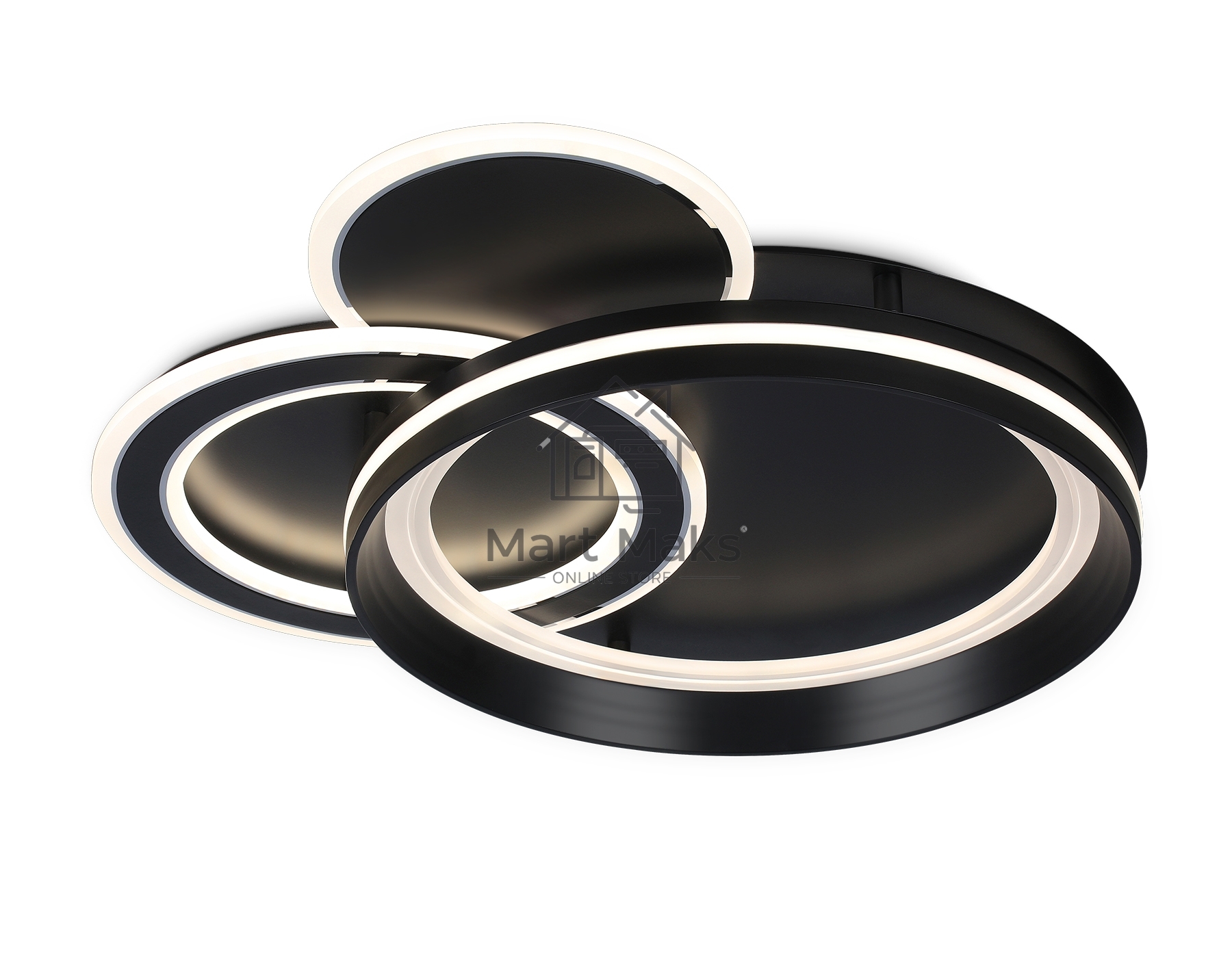 Светильник Ambrella light FA8515/3 BK черный 143W 3000K-6400K 500*500*80 (ПДУ РАДИО 2.4G)