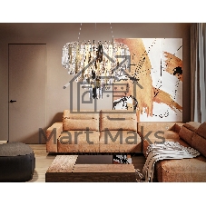 Светильник Ambrella light TR5256/8 SGD/CL золото/прозрачный E27*8 max 40W D500*350