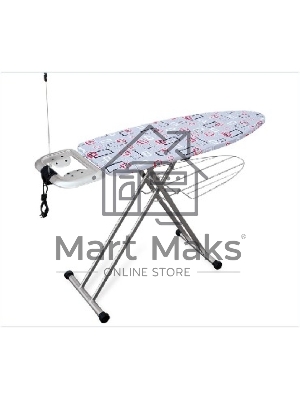 Доска гладильная DOGRULAR сильвия (Размер стола 44*120 см. Паропропускающий глад. стол. Подставка для утюга. Не сгораемая ткань. Подрукавник. Сертифицированные кабель и вилка.)