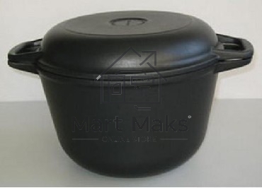 НЕВА МЕТАЛЛ ПОСУДА 6850 5,0 л.(Объем 5 л. С крышкой-сковородкой Антипригарное покрытие Сталафлон равномерно нагревается за счет особой конструкции корпуса по принципу 