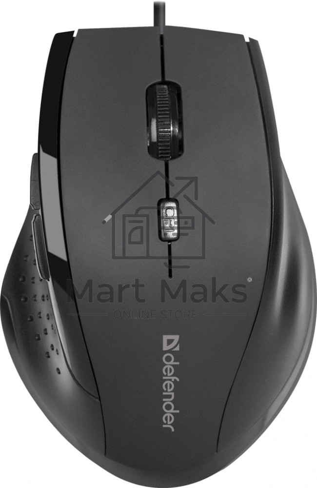 Мышь проводная Defender Accura MM-362 черный, 1600 dpi, USB, кнопки - 6