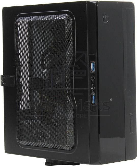 Компьютерный корпус Powerman <EQ101BK> slim ATX 200W Black 6117857 (8cm Fan, 2* USB 3.0, Audio, PM-200ATX-PRO APFC)