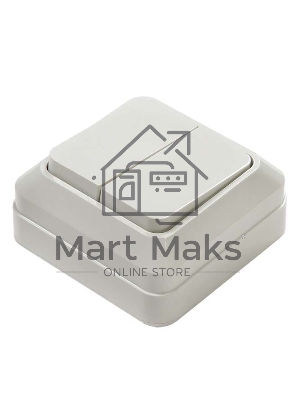 Выключатель 2-кл. BOLLETO накл. 7023 белый ASD / IN HOME 4680005959761