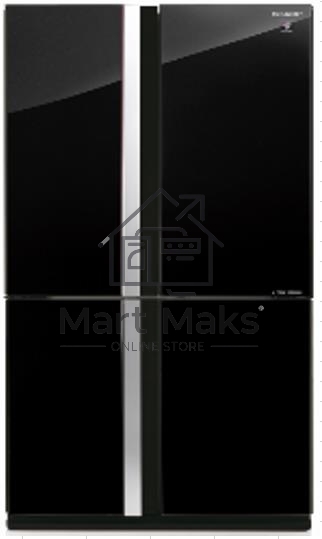 Холодильник Sharp SJGX98PBK черный трёхкамерный 394/211 л морозилка снизу
