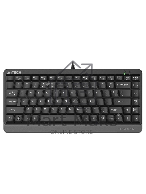 Клавиатура проводная A4Tech Fstyler FKS11, USB, черный/серый