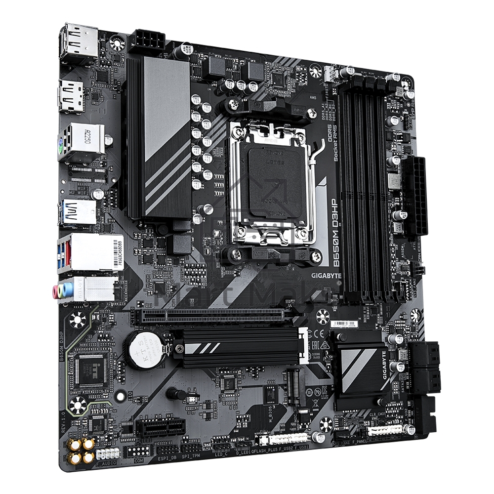 Материнская плата Gigabyte B650M D3HP, AM5, AMD B650, 4xDDR5, 4xSATA, 2xM.2, 1xPCI-E 4.0 x16, 1xPCI-E x1, 1xHDMI, 2xDP, 1x 2.5Gb LAN, 3xUSB-A 3.2 Gen 1, 2xUSB-A 2.0, 1xUSB-C 3.2 Gen 1, 3x3.5 мм, 7.1, Micro-ATX