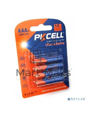 Щелочной/алкалиновый элемент питания PKCELL LR03-8B тип - AAА 8 шт в блистере