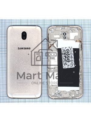 Задняя крышка для Samsung Galaxy J7 (2017) SM-J730F золотая