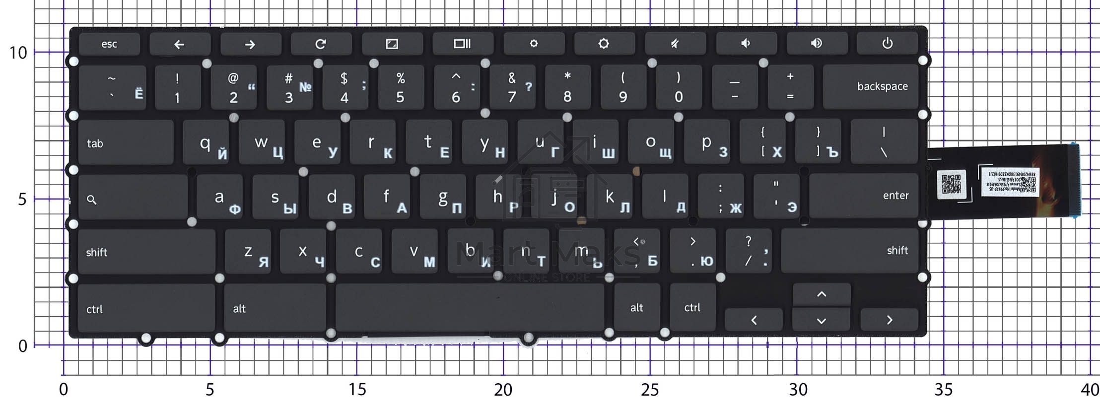 Клавиатура для ноутбука Lenovo Flex 3 CB-11 черная