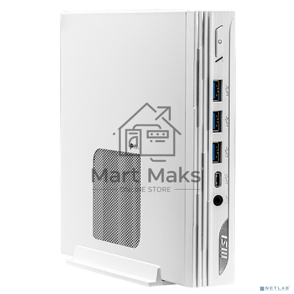 Неттоп MSI Pro DP10 12M-227XRU i5 1235U (1.3) 16Gb SSD512Gb Iris Xe noOS 2.5xGbitEth WiFi BT 120W белый (9S6-B0A622-227)