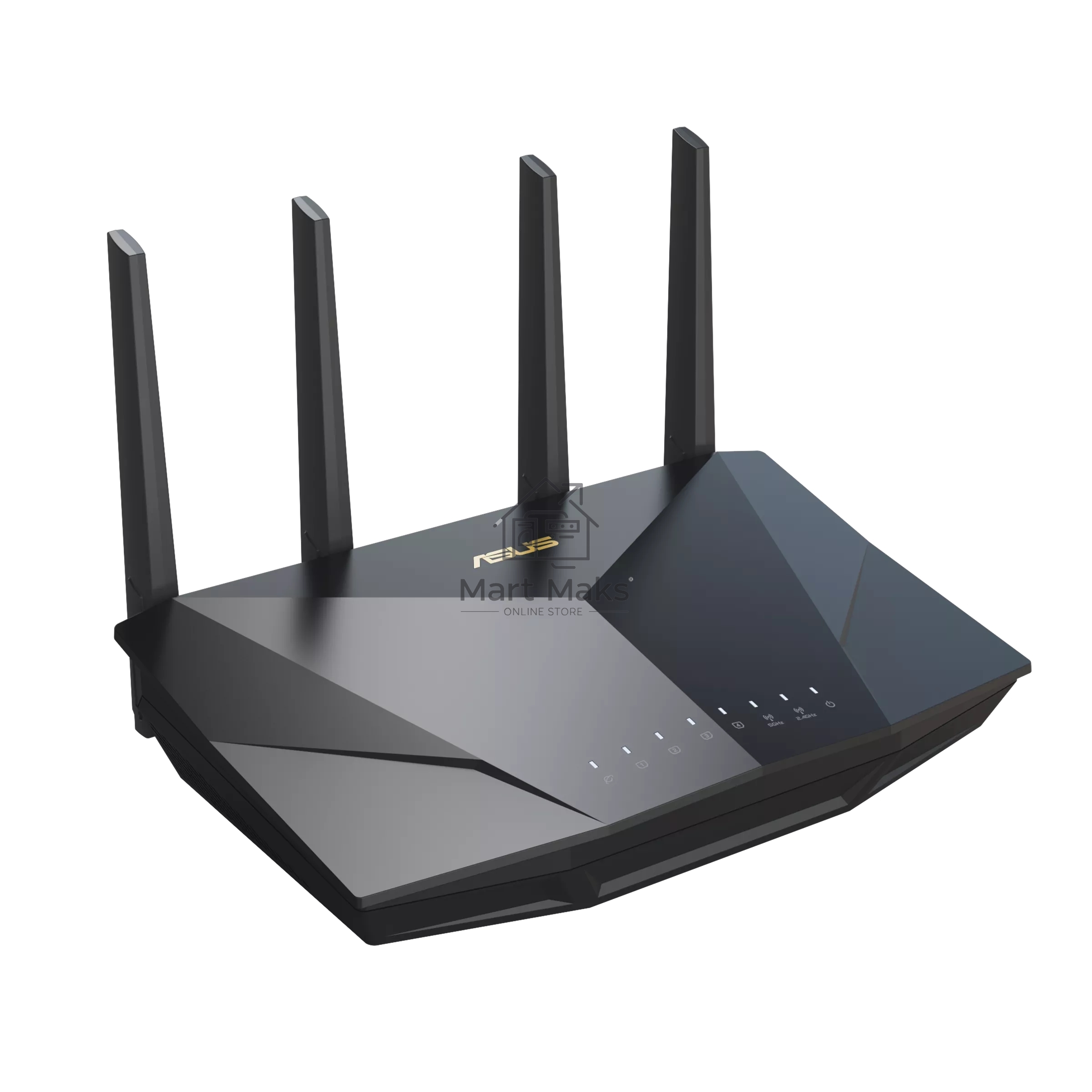 Маршрутизатор Asus RT-AX5400 AX5400 10/100/1000 компл.:устройство/крепления/адаптер черный (упак.:1шт)