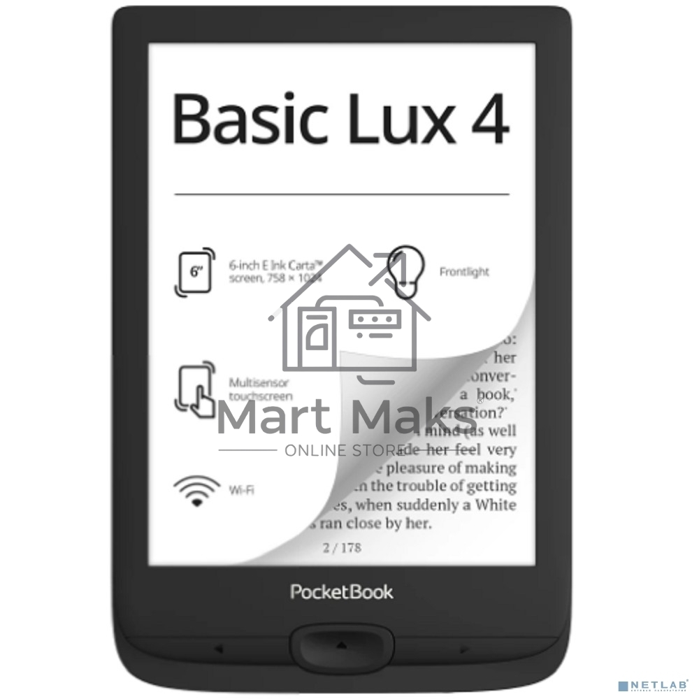 Электронная книга PocketBook 618 Basic Lux Ink Black (PB618-P-WW)