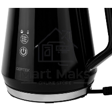 Чайник Centek CT-0019, 1100 Вт, стекло, черный и серебристый