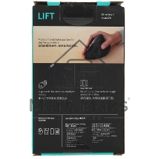 Мышь беспроводная Logitech Lift графитовый, 4000 dpi, радиоканал, Bluetooth, USB, кнопки - 6