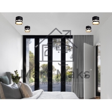 Светильник Ambrella light TN6572 BK черный IP44 GX53 max 15W D82*65