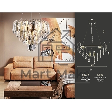 Светильник Ambrella light TR5256/8 SGD/CL золото/прозрачный E27*8 max 40W D500*350