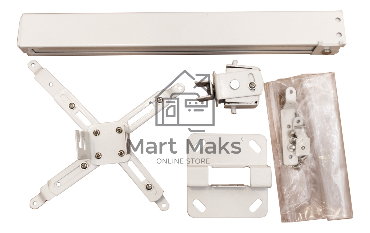Крепление для проектора, с квадратной штангой, от потолка 30-50см, цв. белый