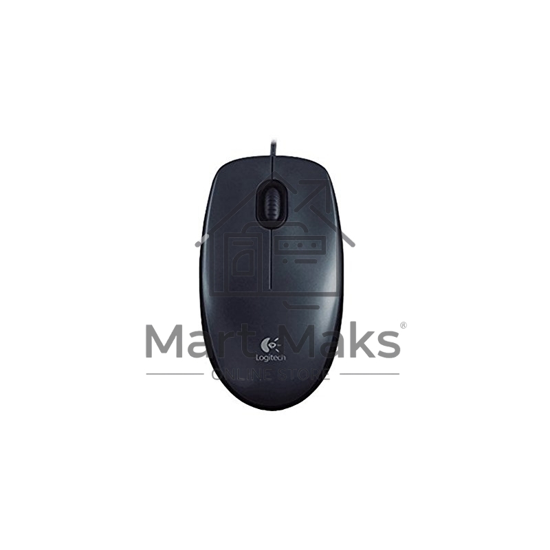 Мышь проводная Logitech M100/100R DARK/GREY (темно-серая/черная), 1000 dpi, USB, кнопки - 3