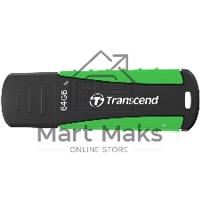 Флешка USB Transcend JetFlash 810 (TS64GJF810), 64Gb, USB 3.0, R/W 100/40, черный/зеленый