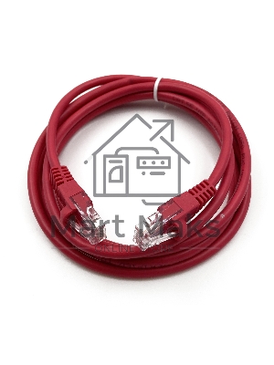 Патч-корд Buro cat5E 2м красный RJ-45 (m)-RJ-45 (m)