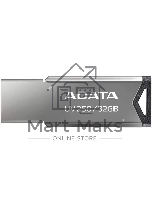Флешка USB ADATA UV250 (AUV250-32G-RBK), 32Gb, USB 2.0, R/W 25/10, серебристый
