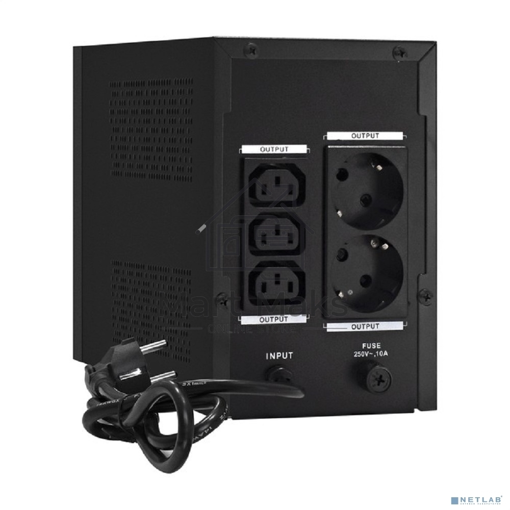 Источник бесперебойного питания ExeGate EX292801RUS SpecialPro UNB-1600.LED.AVR.2SH.3C13 <1600VA/950W, LED, AVR, 2*Schuko+3*C13, съемн.кабель, металлический корпус, Black>