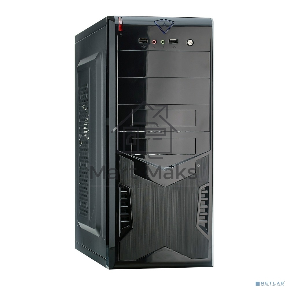 Компьютерный корпус Miditower Exegate EX280386RUS CP-604 Black, ATX, <CP350W, 80mm>, 2*USB, Audio