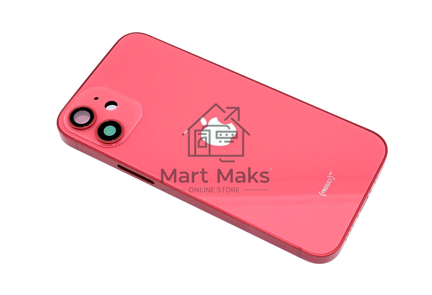 Задняя крышка (корпус) в сборе с рамкой для Apple iPhone 12 Mini красная