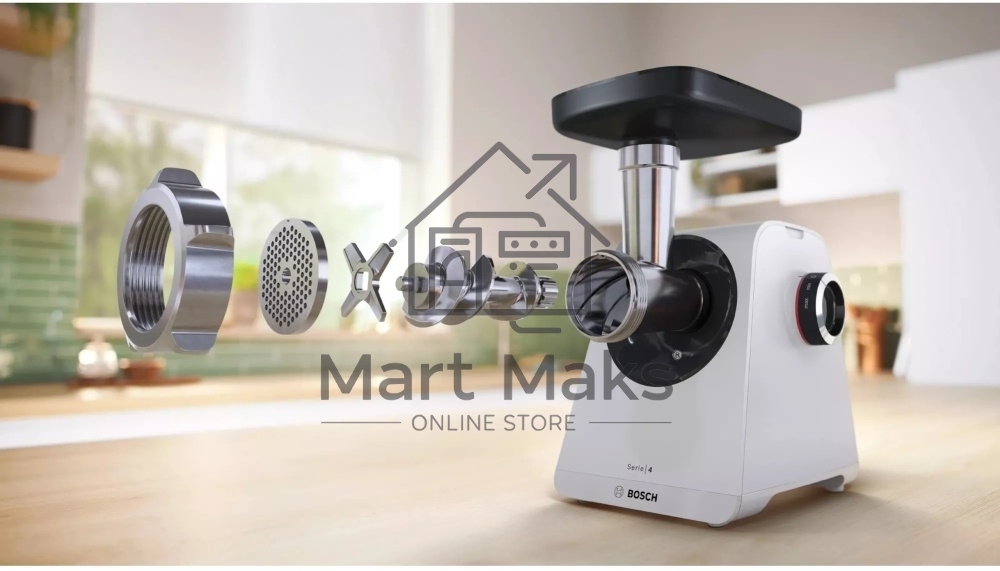 Мясорубка Bosch MFWS420W, 1900W, белый