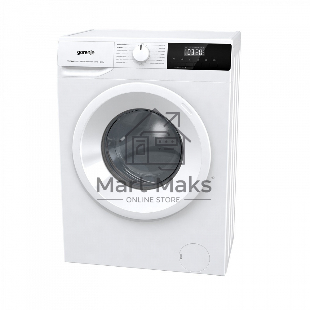 Стиральная машина Gorenje W1NHPI62SCS белый, загрузка фронтальная 6 кг, 1200 об/мин., класс: А
