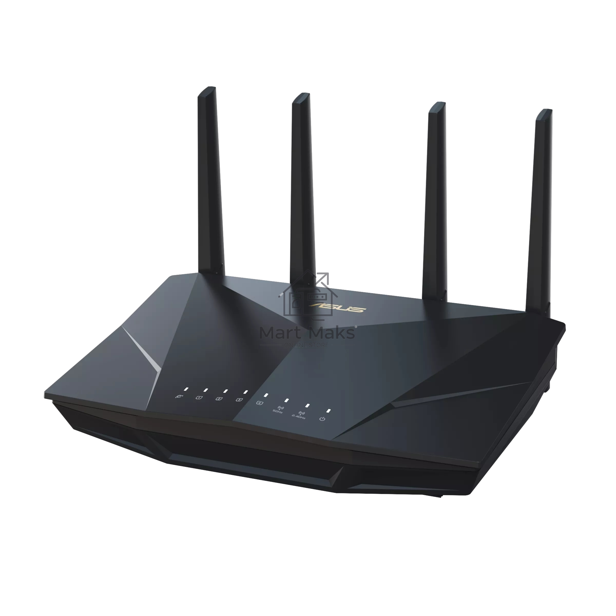 Маршрутизатор Asus RT-AX5400 AX5400 10/100/1000 компл.:устройство/крепления/адаптер черный (упак.:1шт)