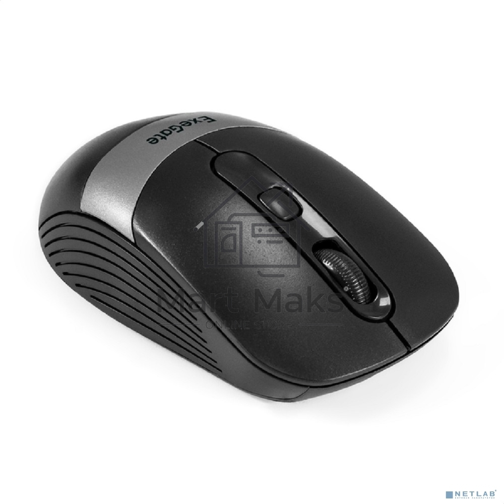 Мышь беспроводная ExeGate Professional Standard FG-10 черный, 1200 dpi, радиоканал, USB, кнопки - 4