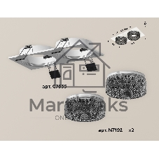 Комплект встраиваемого светильника Ambrella light XC7635021 SWH/BK белый песок/тонированный MR16 GU5.3 (C7635, N7192)