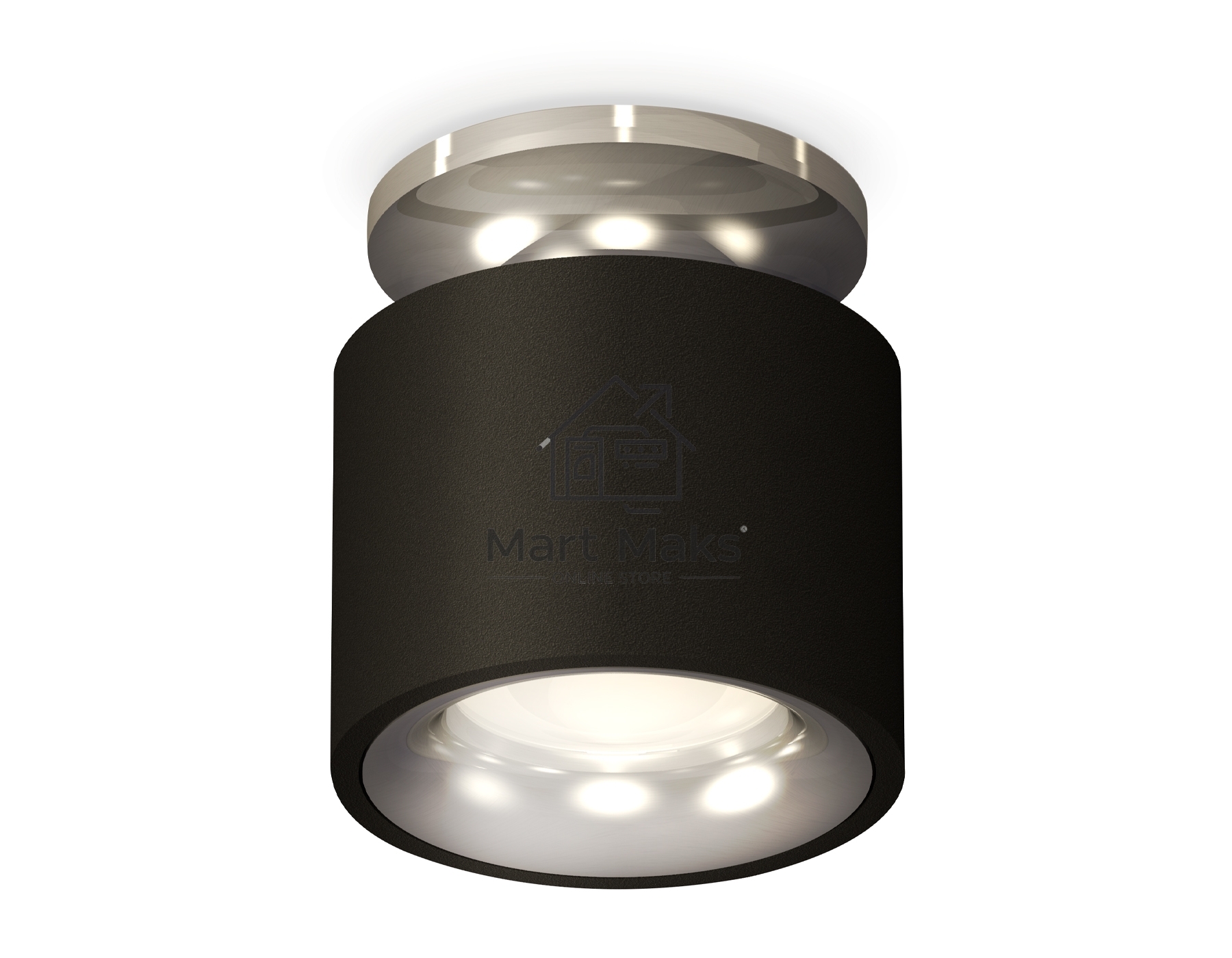Светильник Ambrella Light XS7511081 SBK/PSL черный песок/серебро полированное MR16 GU5.3 (N7927, C7511, N7012)