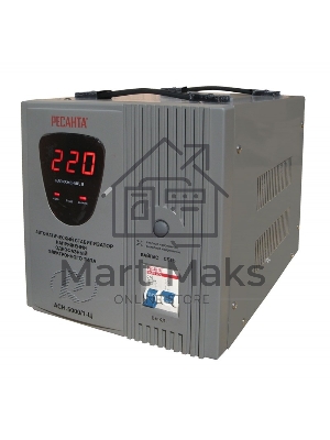 Стабилизатор напряжения Ресанта АСН-5000/1-Ц электронный однофазный серый