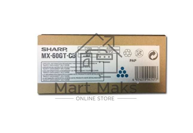 Картридж лазерный голубой Sharp Sphinx/Phoenix/Griffin (12K) MX60GTCB/MX61GTCB