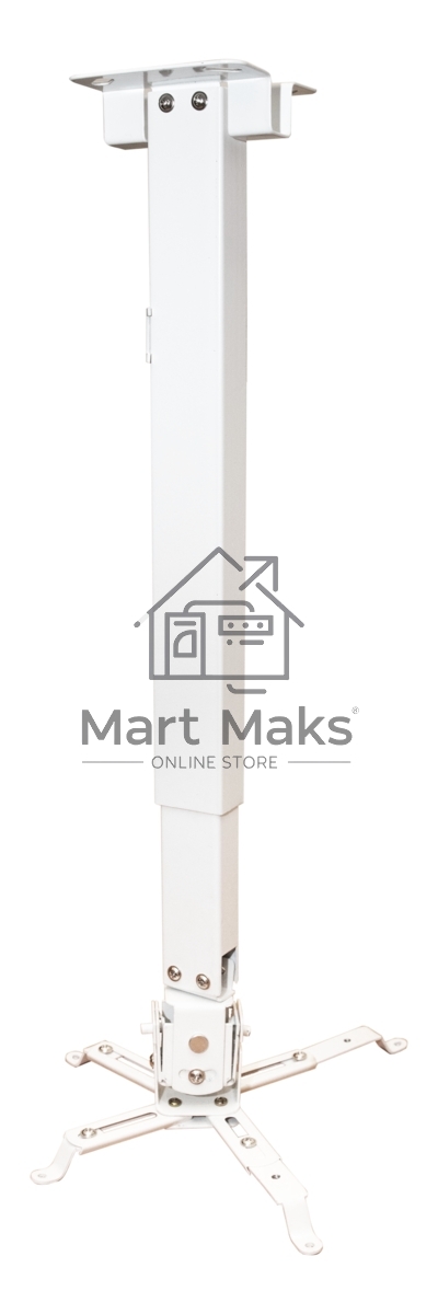 Крепление для проектора, с квадратной штангой, от потолка 30-50см, цв. белый