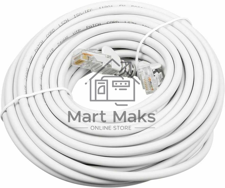 Кабель Патч-корд Lanmaster LAN-PC45/U5E-10-WH вилка RJ-45-вилка RJ-45 кат.5е 10м белый LSZH (уп.:1шт)