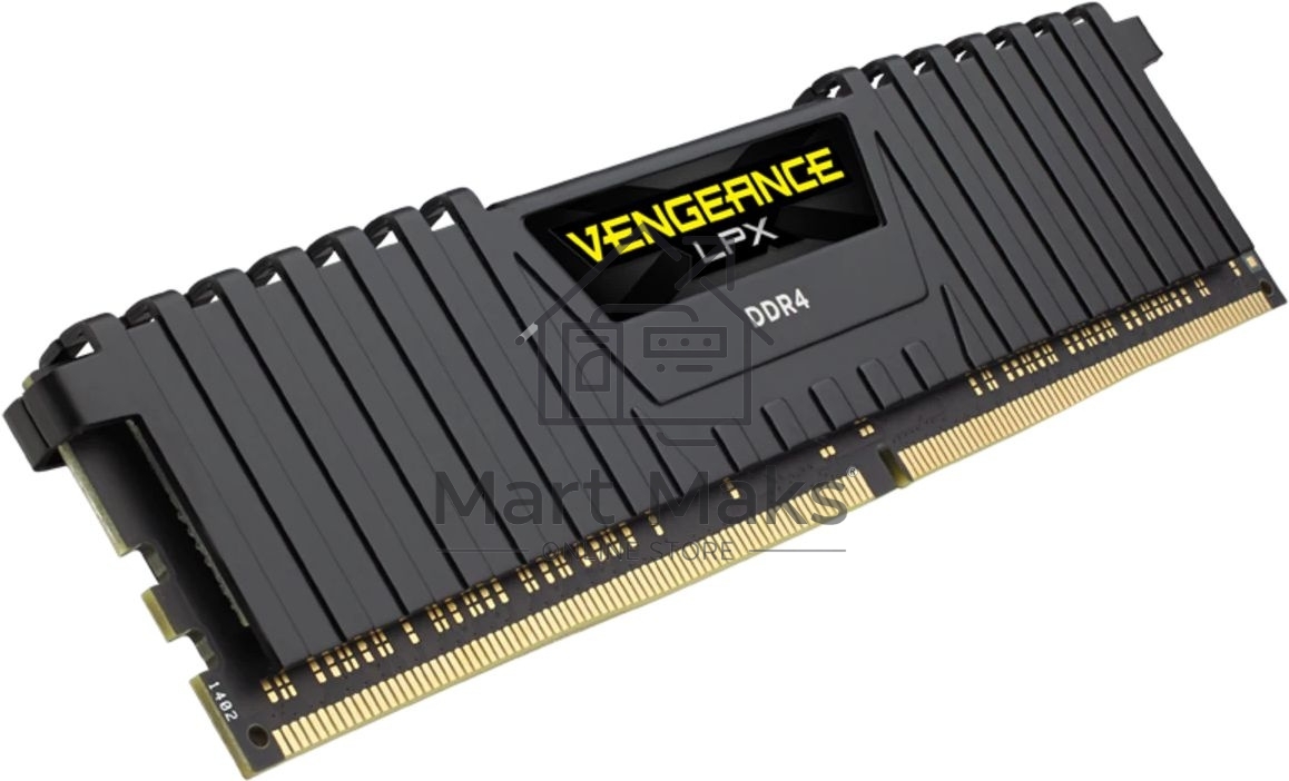 Оперативная память Corsair Vengeance LPX, DDR4, 32GB (2x16GB), 3200MHz, CL16, DIMM, с радиаторами, черный