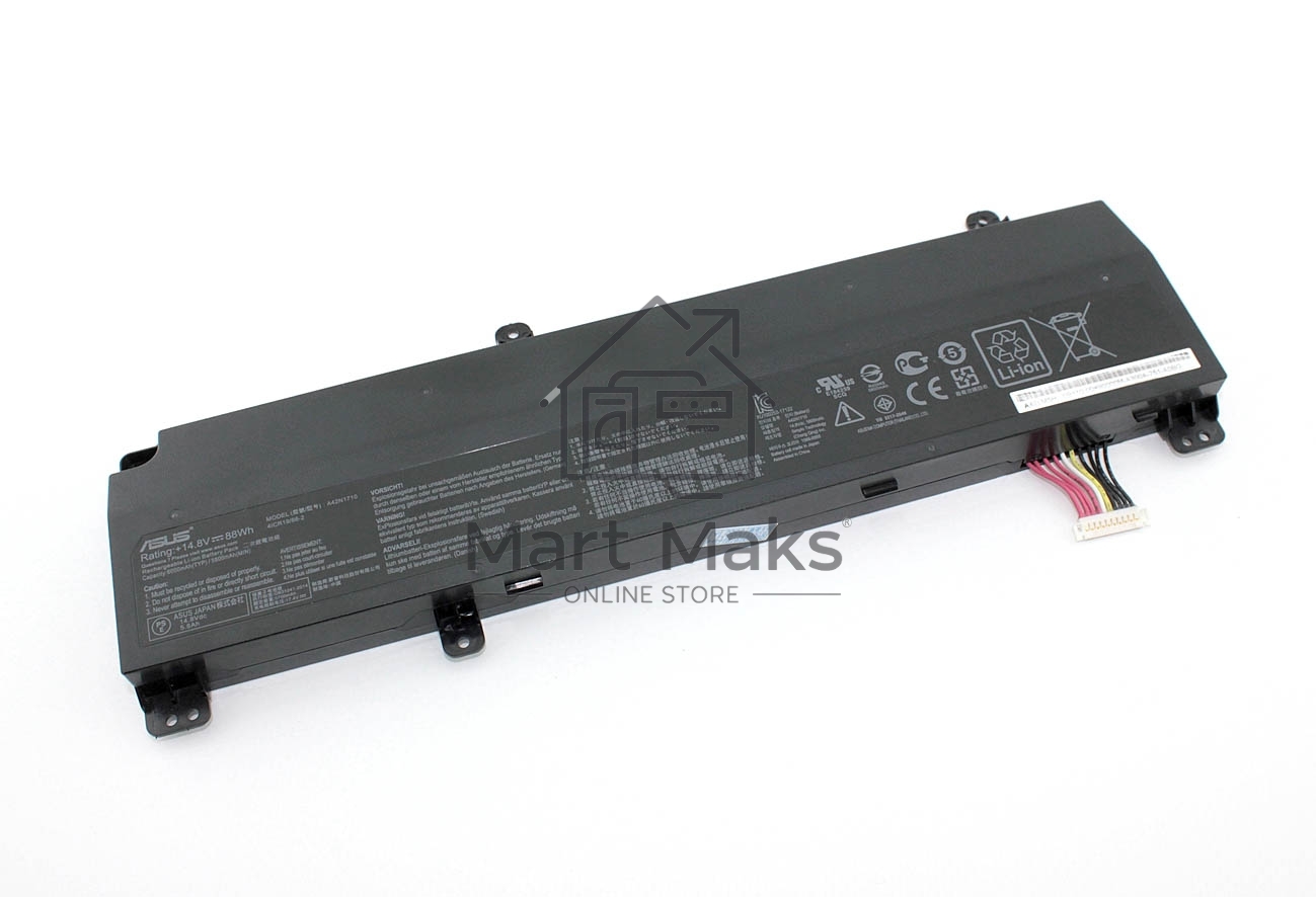 Аккумуляторная батарея для ноутбукa Asus ROG Strix GL70214.8V 5800mAh (белый connector)