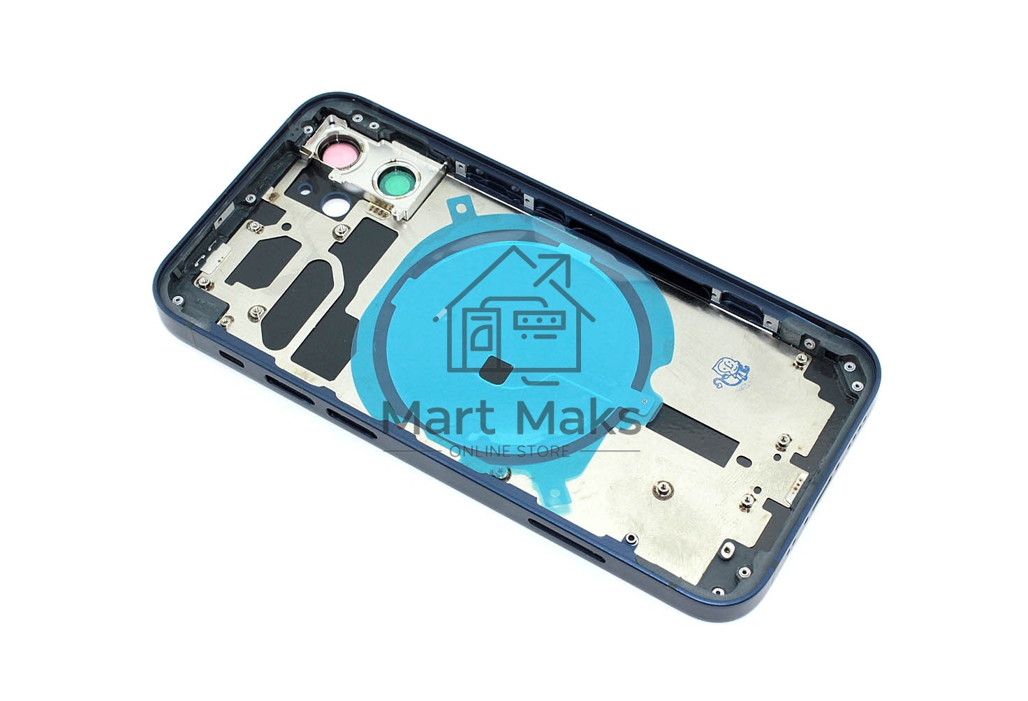 Задняя крышка (корпус) в сборе с рамкой для Apple iPhone 12 Mini синяя