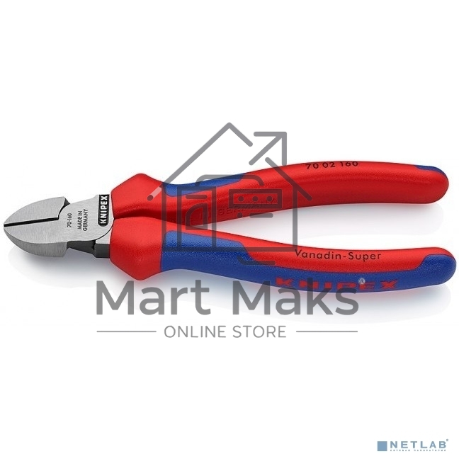 Бокорезы KNIPEX 7002160160мм диагональные, ручки с двухцветными многокомпонентными чехлами